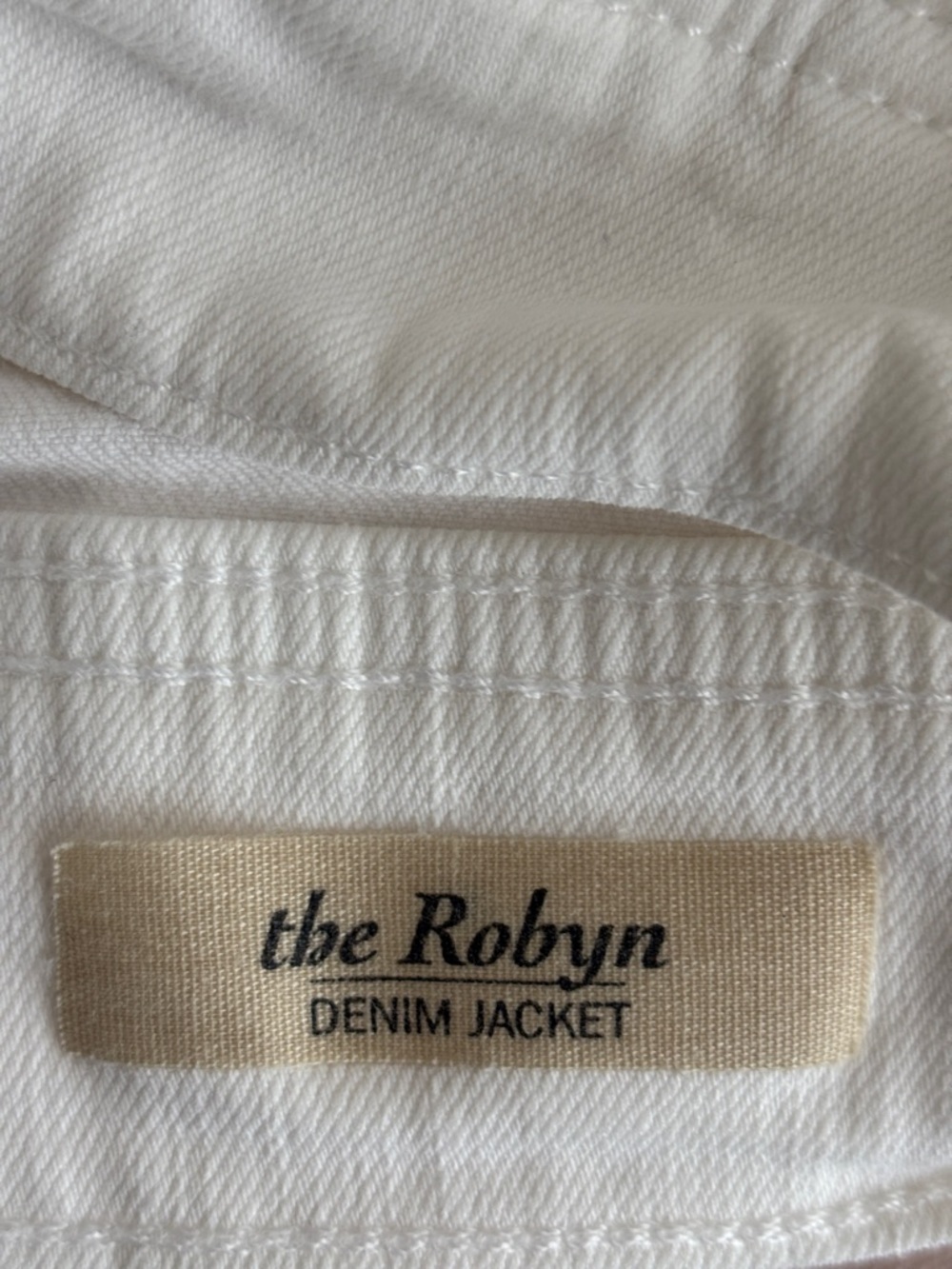 AG Adriano Goldschmied | Robyn Denim Jacket White Cropped Stretch | Medium - Picture 6 of 7